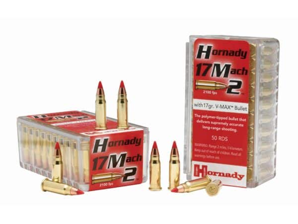 500 Rounds of Hornady Varmint Express Ammunition 17 Hornady Mach 2 (HM2) 17 Grain V-Max Box of 50 For Sale
