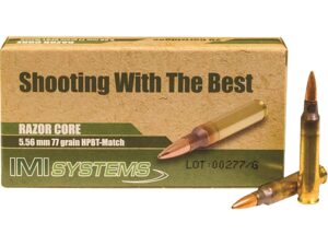 500 Rounds of IMI Ammunition 5.56x45mm 77 Grain Razor Core (Sierra MatchKing Hollow Point) For Sale