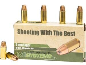 500 Rounds of IMI Ammunition 9mm Luger 115 Grain Di-Cut Jacketed Hollow Point For Sale