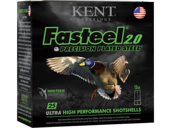 Kent Fasteel 2.0 Precision Steel Waterfowl Ammunition 12 Gauge Non-Toxic Steel Shot For Sale