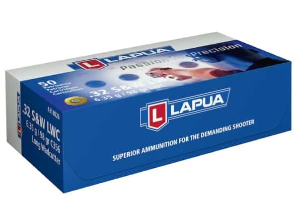 Lapua Ammunition 32 S&W Long 98 Grain Lead Wadcutter Box of 50 For Sale