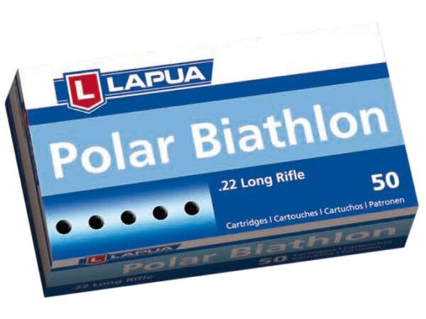 Lapua Polar Biathlon Ammunition 22 Long Rifle 40 Grain Lead Round Nose For Sale