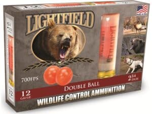 Lightfield Wildlife Control Less Lethal Ammunition 12 Gauge 2-3/4" Mid-Range Rubber Ball Box of 5 For Sale