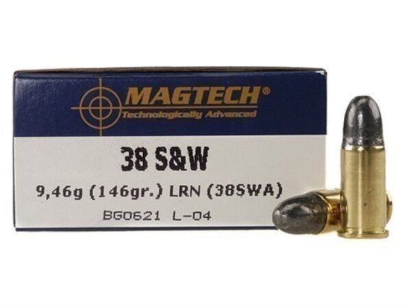 Magtech Ammunition 38 S&W 146 Grain Lead Round Nose For Sale