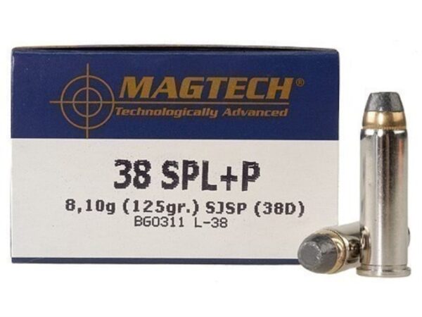Magtech Ammunition 38 Special +P 125 Grain Semi-Jacketed Soft Point Box of 50 For Sale