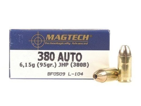 Magtech Ammunition 380 ACP 95 Grain Jacketed Hollow Point Box of 50 For Sale