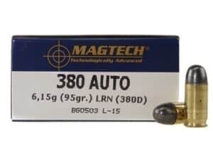 Magtech Ammunition 380 ACP 95 Grain Lead Round Nose For Sale