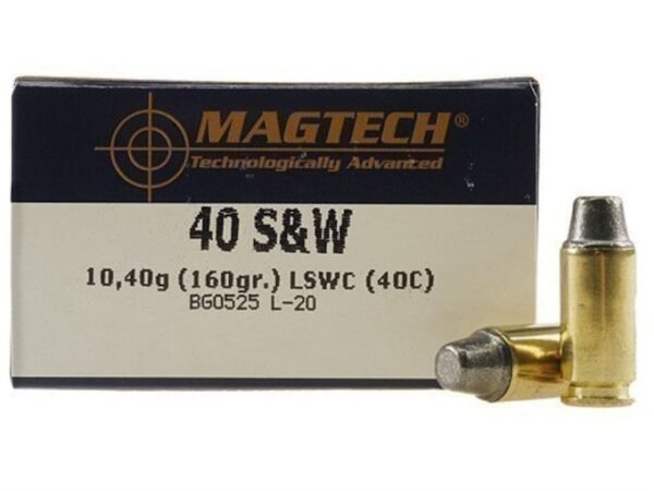 Magtech Ammunition 40 S&W 160 Grain Lead Semi-Wadcutter Box of 50 For Sale