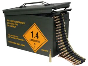 Magtech Ammunition 5.56x45mm NATO M193 55 Grain Full Metal Jacket 800 Linked Rounds in Ammo Can For Sale