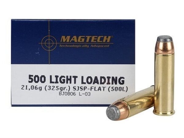 Magtech Ammunition 500 S&W Magnum 325 Grain Light Loading Semi Jacketed Soft Point Box of 20 For Sale