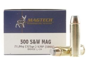 Magtech Ammunition 500 S&W Magnum 325 Grain Semi-Jacketed Soft Point Box of 20 For Sale