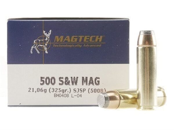 Magtech Ammunition 500 S&W Magnum 325 Grain Semi-Jacketed Soft Point Box of 20 For Sale