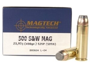 Magtech Ammunition 500 S&W Magnum 400 Grain Semi-Jacketed Soft Point Box of 20 For Sale