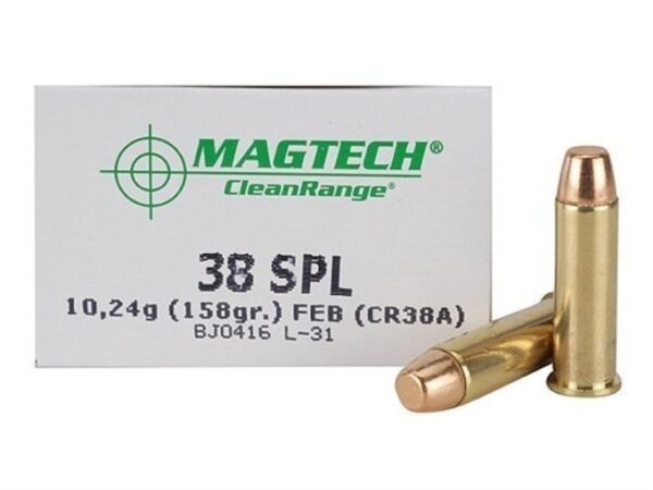 Magtech Clean Range Ammunition 38 Special 158 Grain Encapsulated Flat Nose Box of 50 For Sale