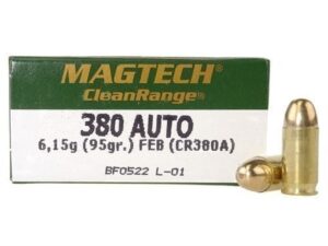 Magtech Clean Range Ammunition 380 ACP 95 Grain Encapsulated Round Nose Box of 50 For Sale