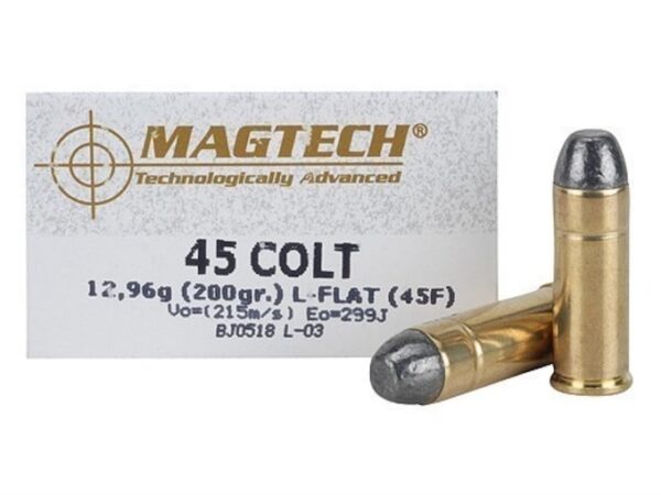 Magtech Cowboy Action Ammunition 45 Colt (Long Colt) 200 Grain Lead Flat Nose Box of 50 For Sale