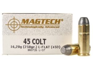 Magtech Cowboy Action Ammunition 45 Colt (Long Colt) 250 Grain Lead Flat Nose Box of 50 For Sale