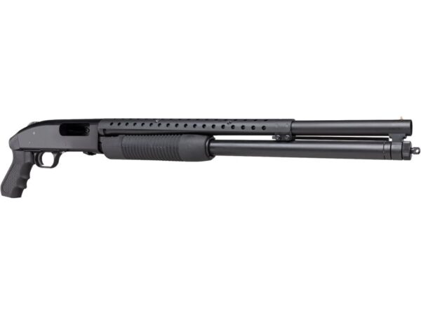 Mossberg 500 12 Gauge Pump Action Shotgun 20″ Barrel Black and Black Pistol Grip For Sale