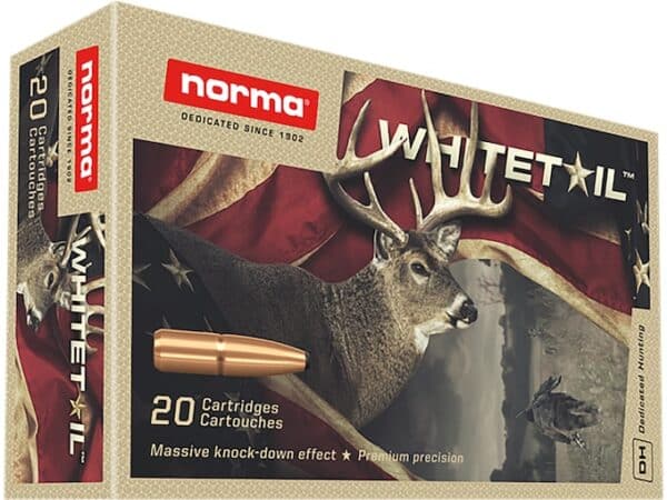 Norma Whitetail Ammunition 300 Winchester Magnum 150 Grain Jacketed Soft Point Box of 20 For Sale