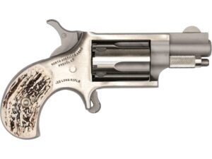North American Arms Mini-Revolver 22 Long Rifle 1.125" Barrel 5-Round Stainless Stag Grips For Sale