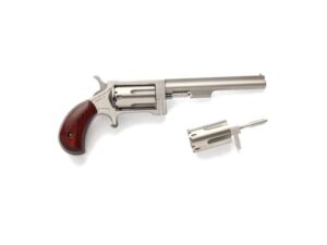 North American Arms Sidewinder Revolver 22 Long Rifle/22 Winchester Magnum Rimfire (WMR) 4" Barrel 5-Round Stainless Rosewood For Sale