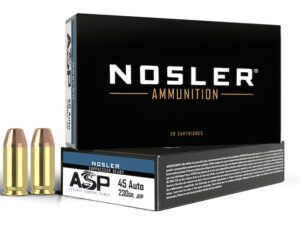 Nosler ASP Ammunition 45 ACP 230 Grain Jacketed Hollow Point For Sale