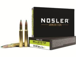 500 Rounds of Nosler BT Ammunition 30-06 Springfield 125 Grain Ballistic Tip Box of 20 For Sale
