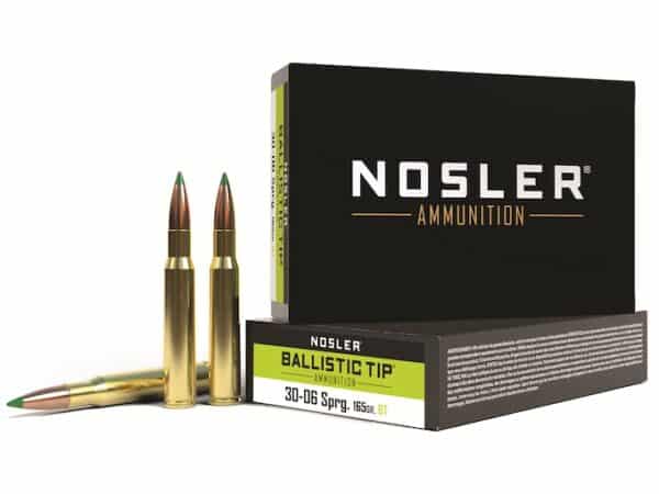 Nosler BT Ammunition 30-06 Springfield 165 Grain Ballistic Tip Box of 20 For Sale