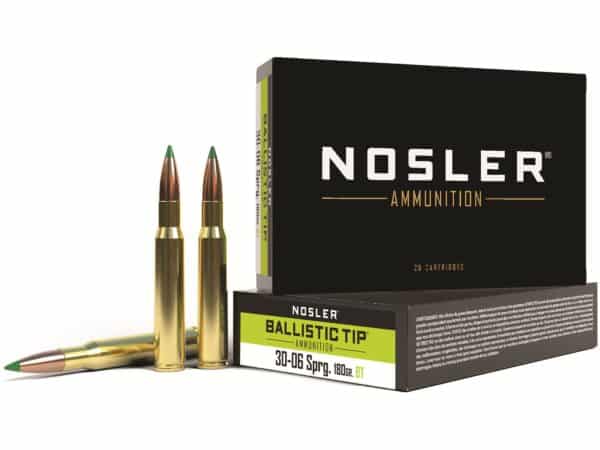 Nosler BT Ammunition 30 06 Springfield 180 Grain Ballistic Tip Box of 20 For Sale 1