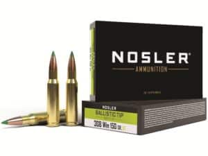 Nosler BT Ammunition 308 Winchester 150 Grain Ballistic Tip Box of 20 For Sale