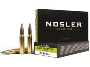 500 Rounds of Nosler BT Ammunition 308 Winchester 165 Grain Ballistic Tip Box of 20 For Sale