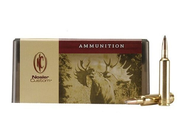 500 Rounds of Nosler Custom Ammunition 257 Weatherby Magnum 115 Grain Partition Spitzer Box of 20 For Sale