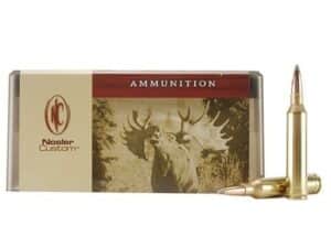 500 Rounds of Nosler Custom Ammunition 264 Winchester Magnum 140 Grain Partition Spitzer Box of 20 For Sale