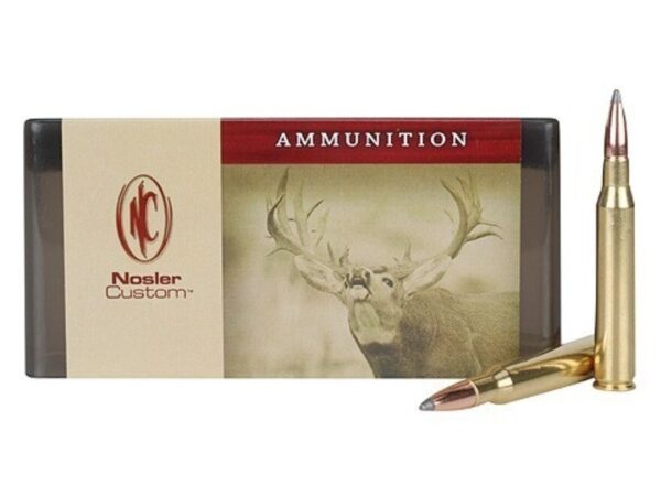 500 Rounds of Nosler Custom Ammunition 280 Remington 160 Grain Partition Spitzer Box of 20 For Sale