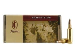 500 Rounds of Nosler Custom Ammunition 300 Remington Short Action Ultra Magnum 180 Grain AccuBond Spitzer Box of 20 For Sale