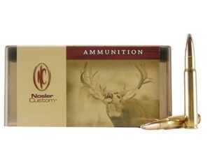 500 Rounds of Nosler Custom Ammunition 338-06 A-Square 225 Grain Partition Spitzer Box of 20 For Sale