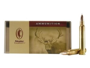 500 Rounds of Nosler Custom Ammunition 8mm Remington Magnum 200 Grain AccuBond Spitzer Box of 20 For Sale