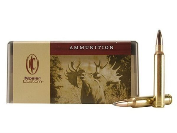 Nosler Custom Ammunition 8mm Remington Magnum 200 Grain Partition Spitzer Box of 20 For Sale
