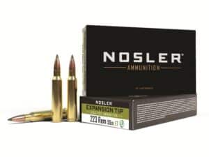 Nosler E-Tip Ammunition 223 Remington 55 Grain E-Tip Varmint Lead-Free Box of 20 For Sale