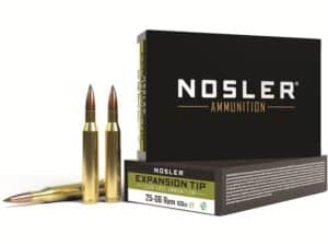 Nosler E-Tip Ammunition 25-06 Remington 100 Grain E-Tip Lead-Free Box of 20 For Sale