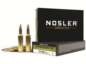 Nosler E-Tip Ammunition 270 Winchester Short Magnum (WSM) 130 Grain E-Tip Lead-Free Box of 20 For Sale