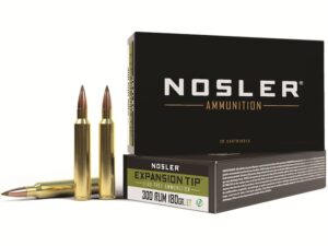 Nosler E-Tip Ammunition 300 Remington Ultra Magnum 180 Grain E-Tip Lead-Free Box of 20 For Sale