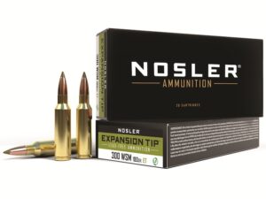 Nosler E-Tip Ammunition 300 Winchester Short Magnum (WSM) 180 Grain E-Tip Lead-Free Box of 20 For Sale