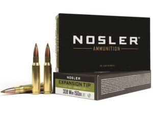 Nosler E-Tip Ammunition 308 Winchester 150 Grain E-Tip Lead-Free Box of 20 For Sale