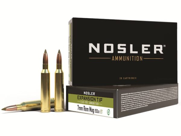 Nosler E-Tip Ammunition 7mm Remington Magnum 150 Grain E-Tip Lead-Free Box of 20 For Sale