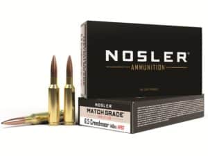 500 Rounds of Nosler Match Grade Ammunition 6.5 Creedmoor 140 Grain Custom Competition Hollow Point Boat Tail Box of 20 For Sale