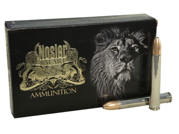 Nosler Safari Ammunition 458 Winchester Magnum 500 Grain Partition Box of 20 For Sale