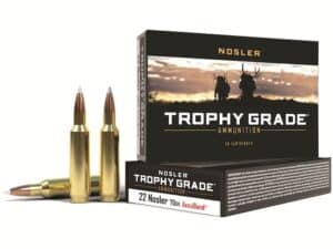 Nosler Trophy Grade Ammunition 22 Nosler 70 Grain AccuBond Box of 20 For Sale