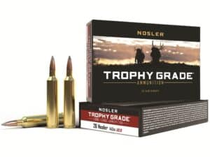500 Rounds of Nosler Trophy Grade Ammunition 26 Nosler 142 Grain AccuBond Long Range Box of 20 For Sale