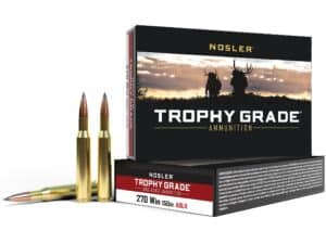 500 Rounds of Nosler Trophy Grade Ammunition 270 Winchester 150 Grain AccuBond Long Range Box of 20 For Sale